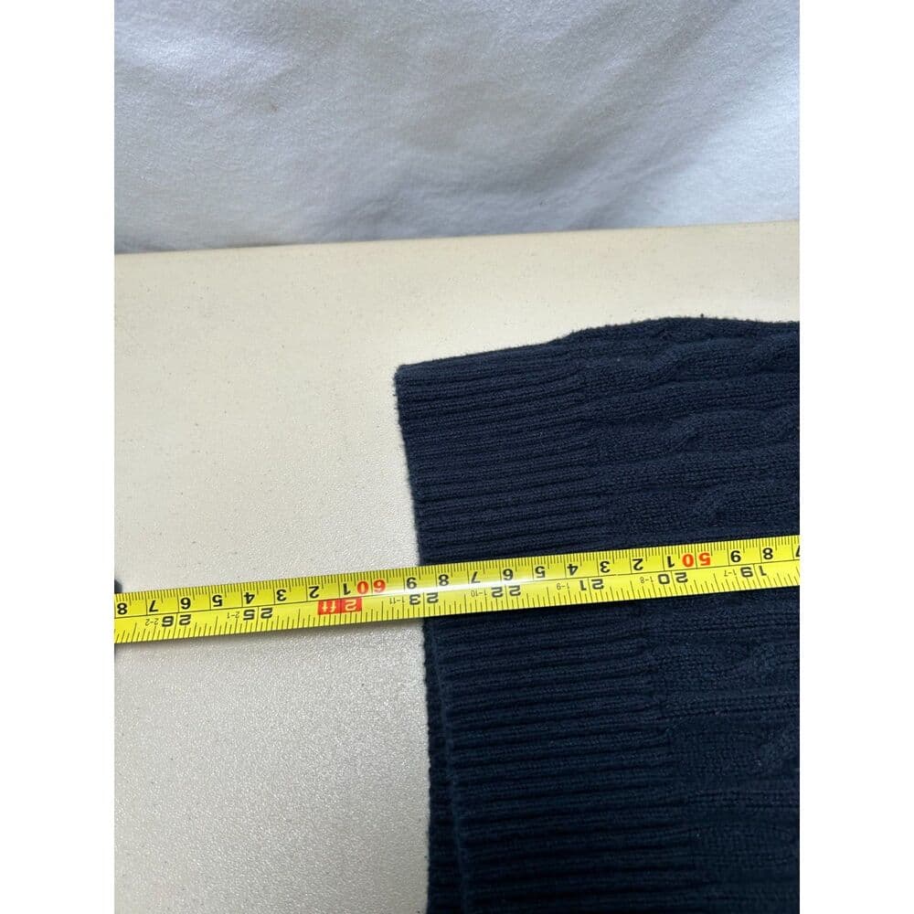 St. John's Bay black turtleneck long sleeve cable knit pullover sweater Large - Thumbnail 5