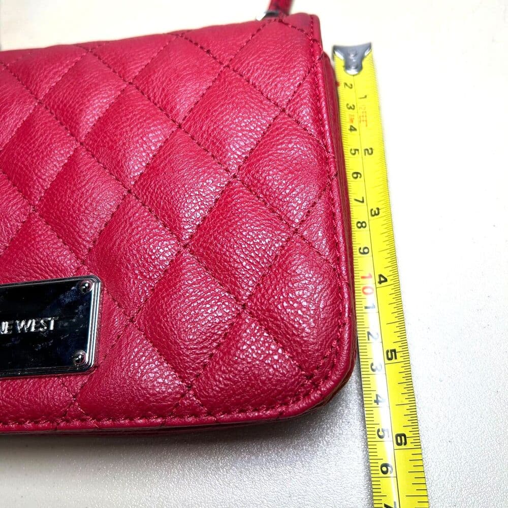 Nine West Ruby Red Crossbody Bag Quilted Design - Thumbnail 5