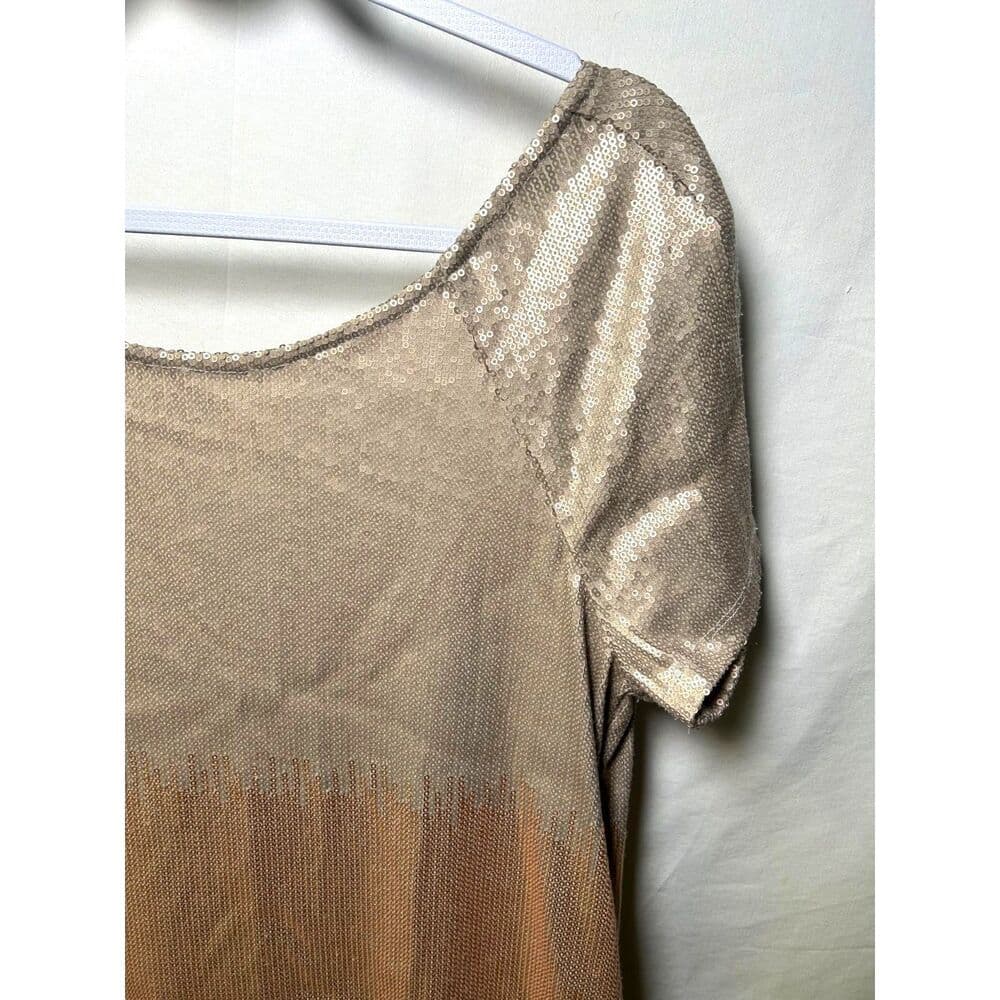 Free People Drenched in Sequins ombré metallic plunge back mini dress - Thumbnail 5