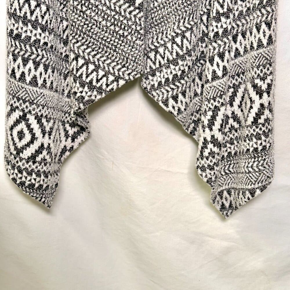 Lime & Chili Black & White Southwestern Pattern Rayon & Polyester Vest Large - Thumbnail 5