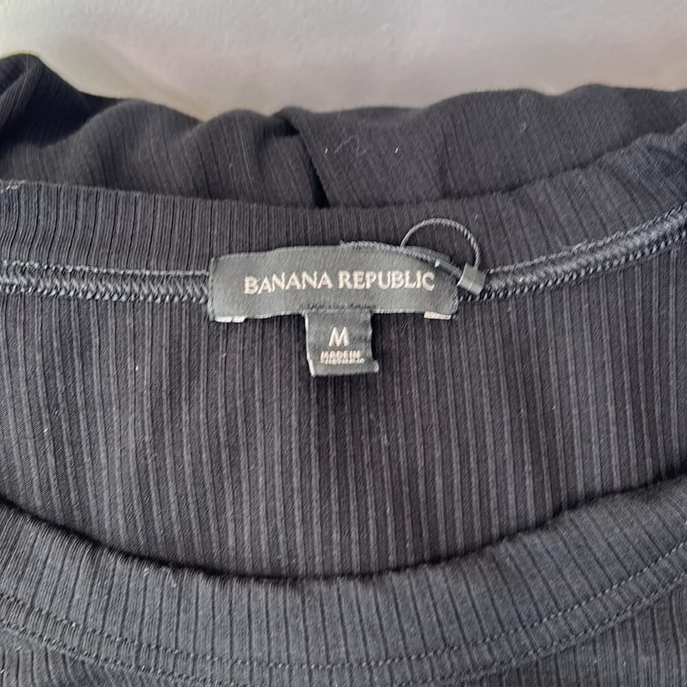 Banana Republic Black Jersey Tank Dress Size M - Thumbnail 4