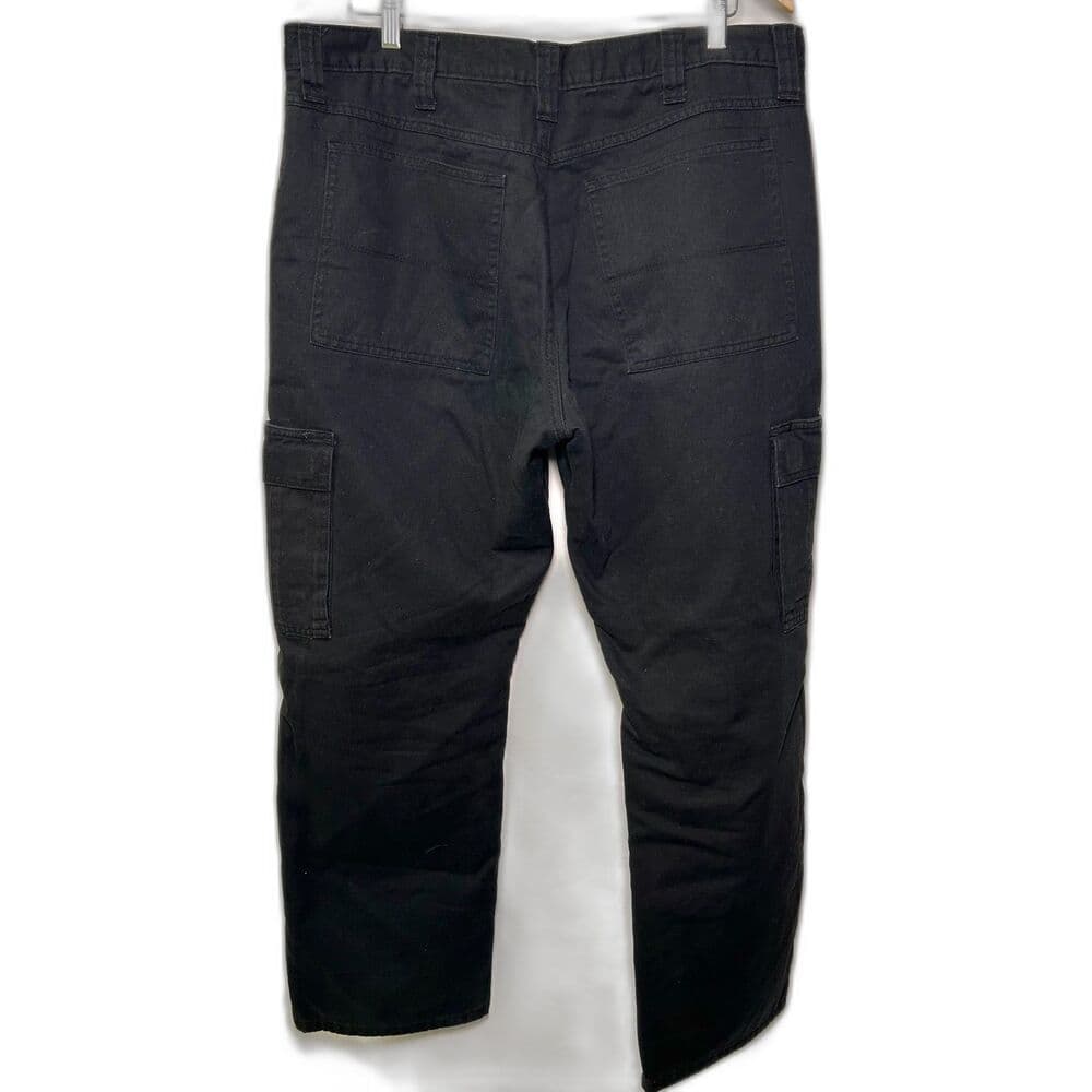 Wrangler Authentics Black Fleece-Lined Cargo Pants 36x30 - Thumbnail 2