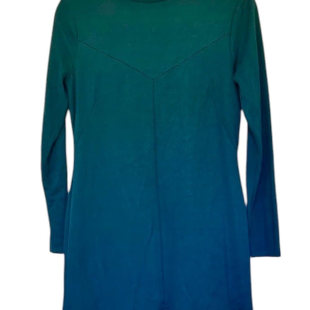 Ann Taylor Emerald Green Long Sleeve Dress Size 4 - Thumbnail 3