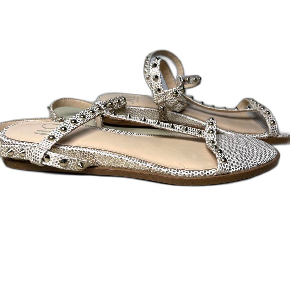 Jennifer Lopez strappy snakeskin sandals featuring studded straps size 9.5 - Thumbnail 2