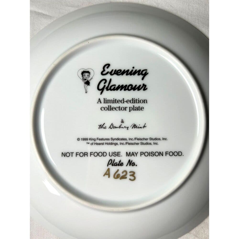 Vtg Betty Boop Evening Glamour Danbury Mint Collectible Plate - Thumbnail 2