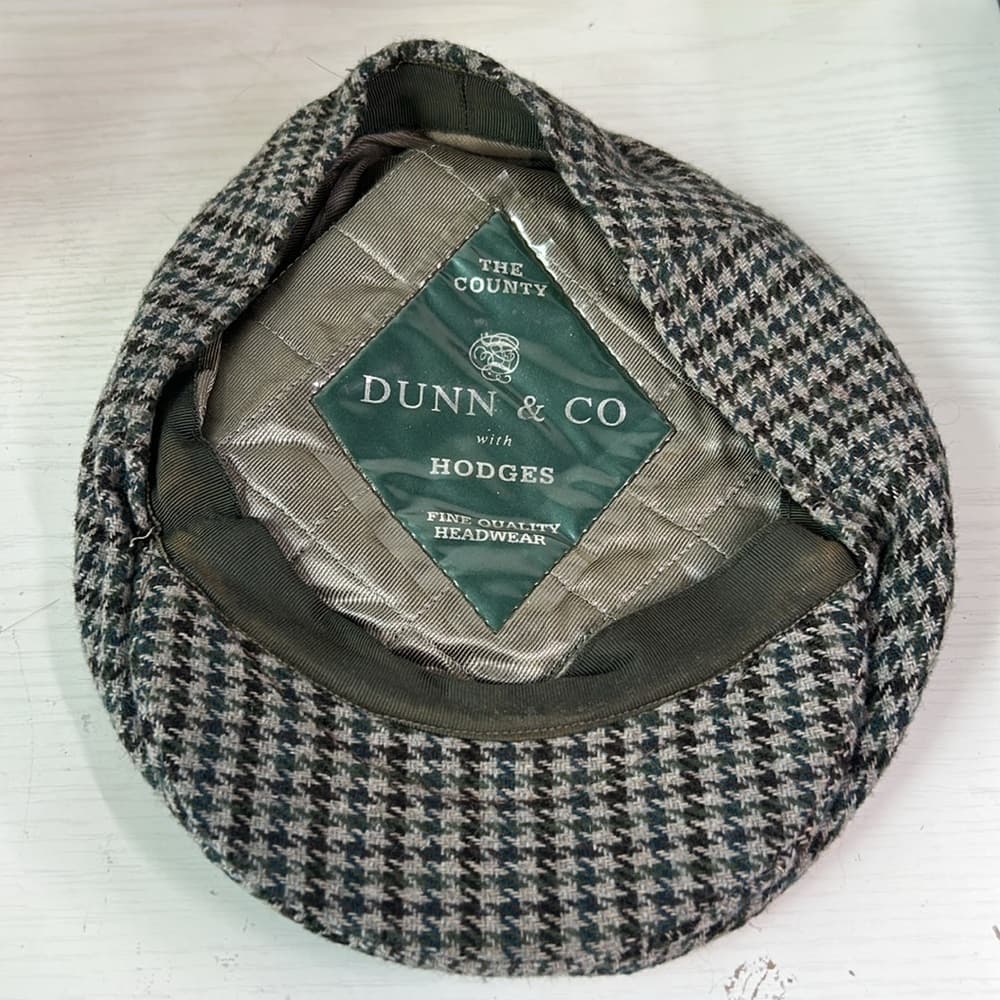 Vintage Dunn & Co Classic Houndstooth Newsboy Cap - Thumbnail 4
