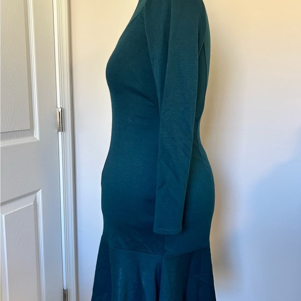 Ann Taylor Emerald Green Long Sleeve Dress Size 4 - Thumbnail 7