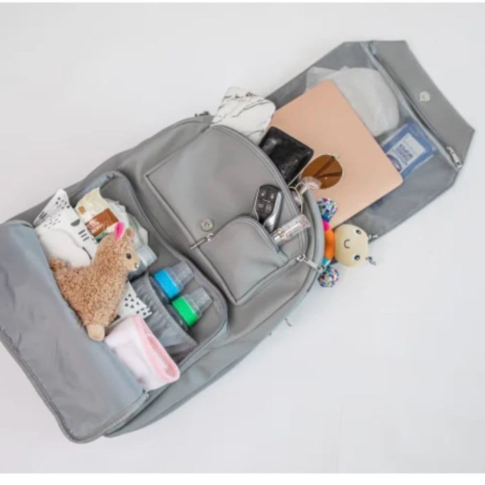 NWT OTG Gray Baby Diaper Changing Station Backpack - Thumbnail 2