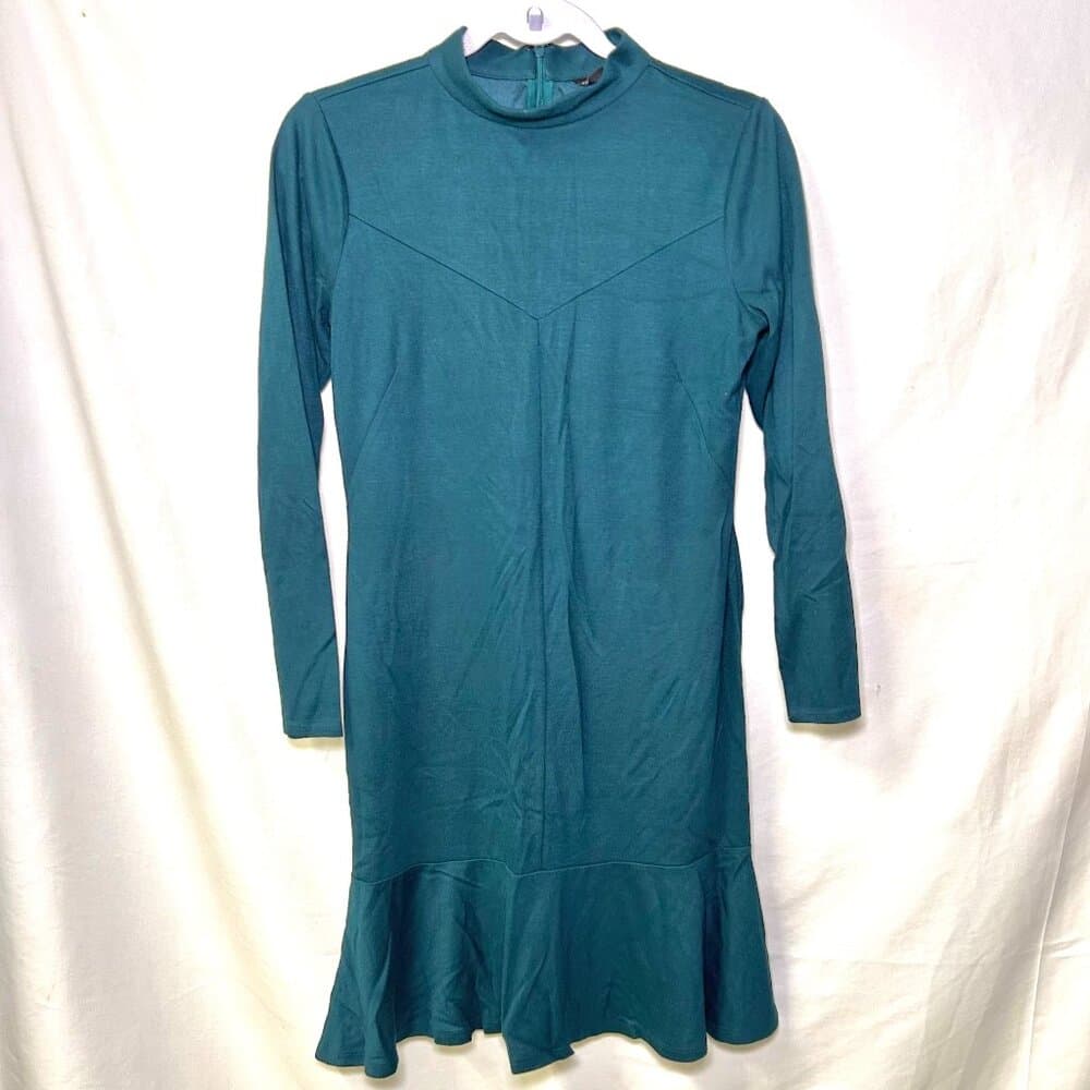 Ann Taylor Emerald Green Long Sleeve Dress Size 4 - Thumbnail 11