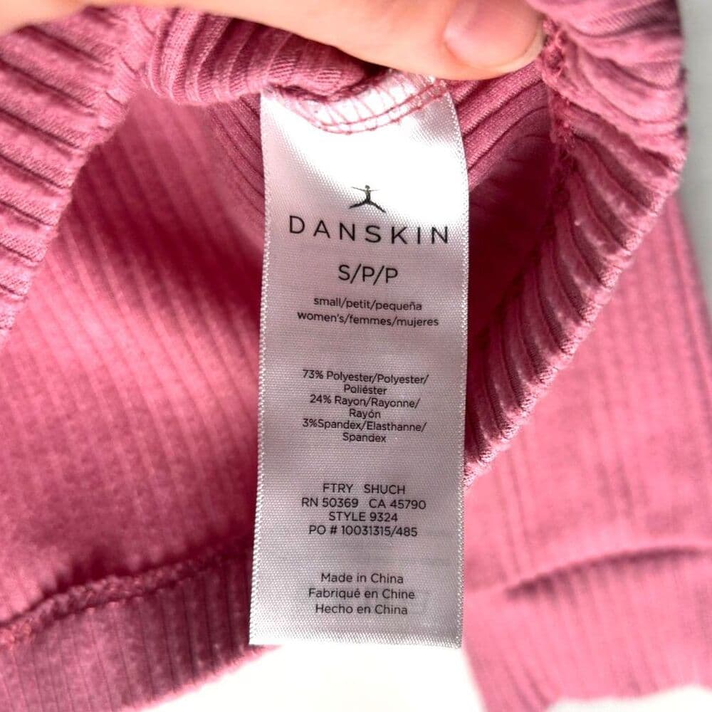Danskin Pink Balletcore rib-knit cropped pullover hoodie Small - Thumbnail 4