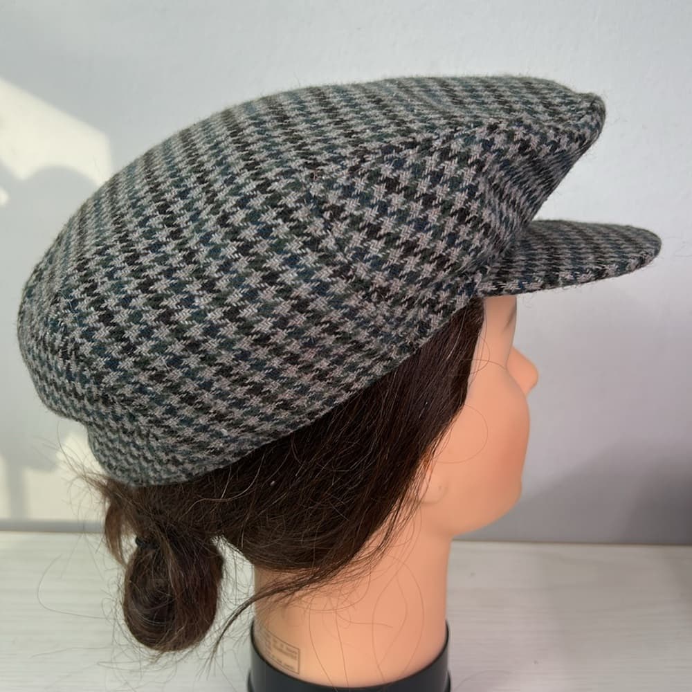 Vintage Dunn & Co Classic Houndstooth Newsboy Cap - Thumbnail 2