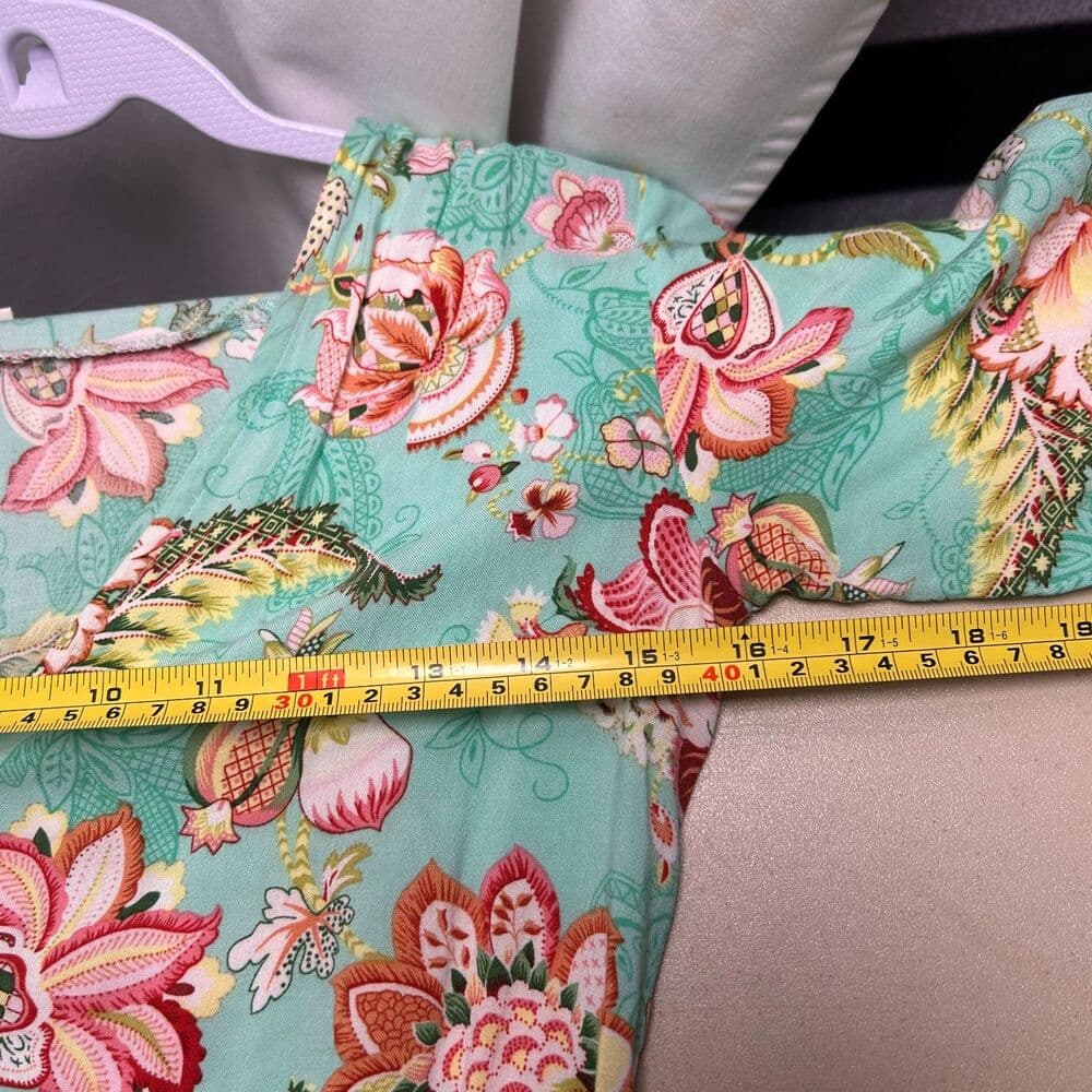 Anthropologie Sunday Mi Amor Floral Tiered Maxi Dress Boho Cottagecore Size XS - Thumbnail 8