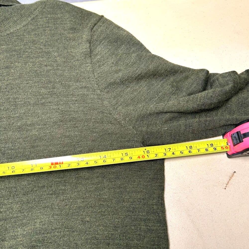 J.Crew Mercantile Olive Green Wool Blend Turtleneck Medium - Thumbnail 5