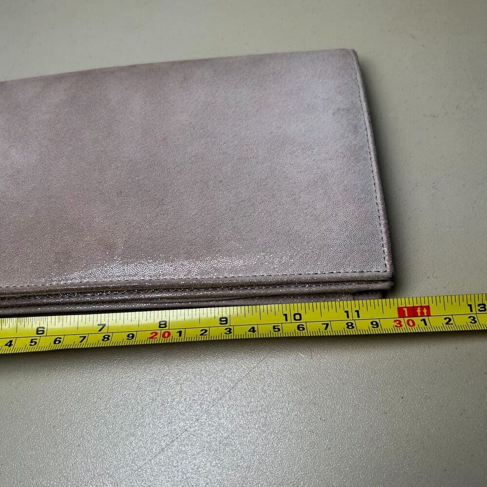 Betsey Johnson Envelope Clutch with Floral Detail Neutral Shimmer - Thumbnail 7