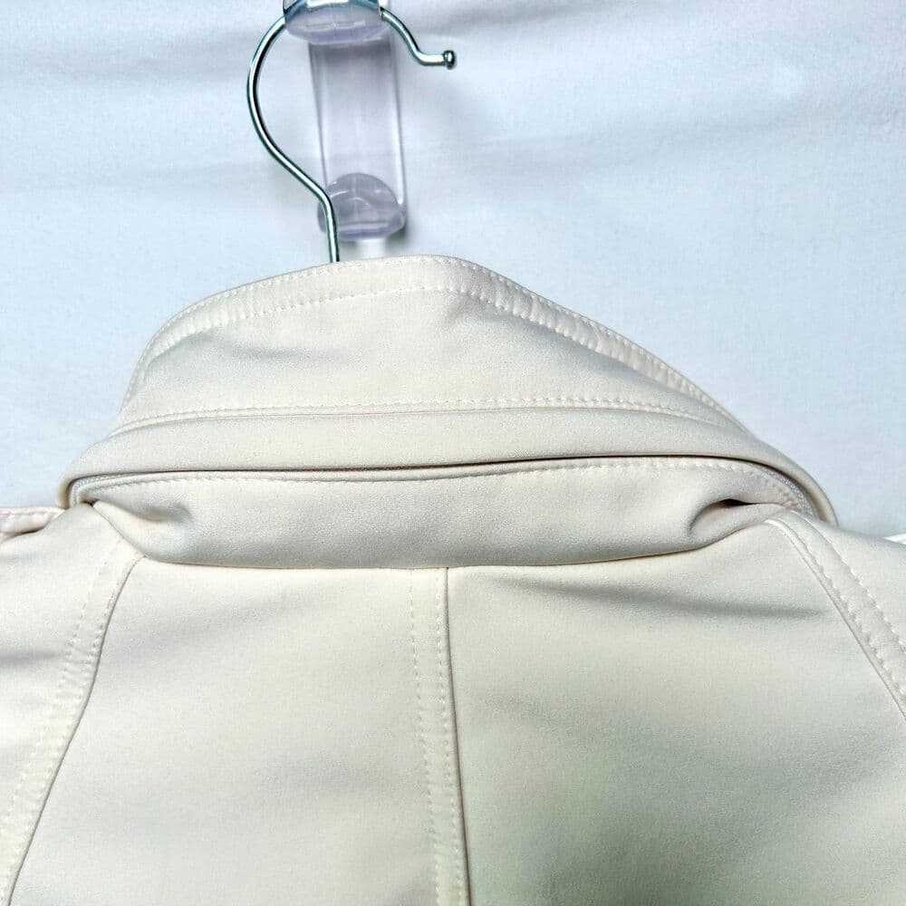 Kenneth Cole Reaction off-white belted Scandi Girl jacket asymmetrical zip XS - Thumbnail 8