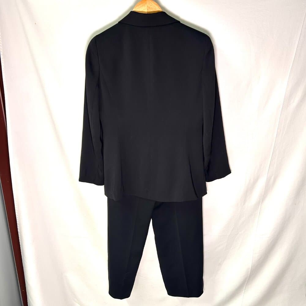 Yansi Fugel Black Polyester Pant Suit Size 8 Jacket Size 6 Pant - Thumbnail 3