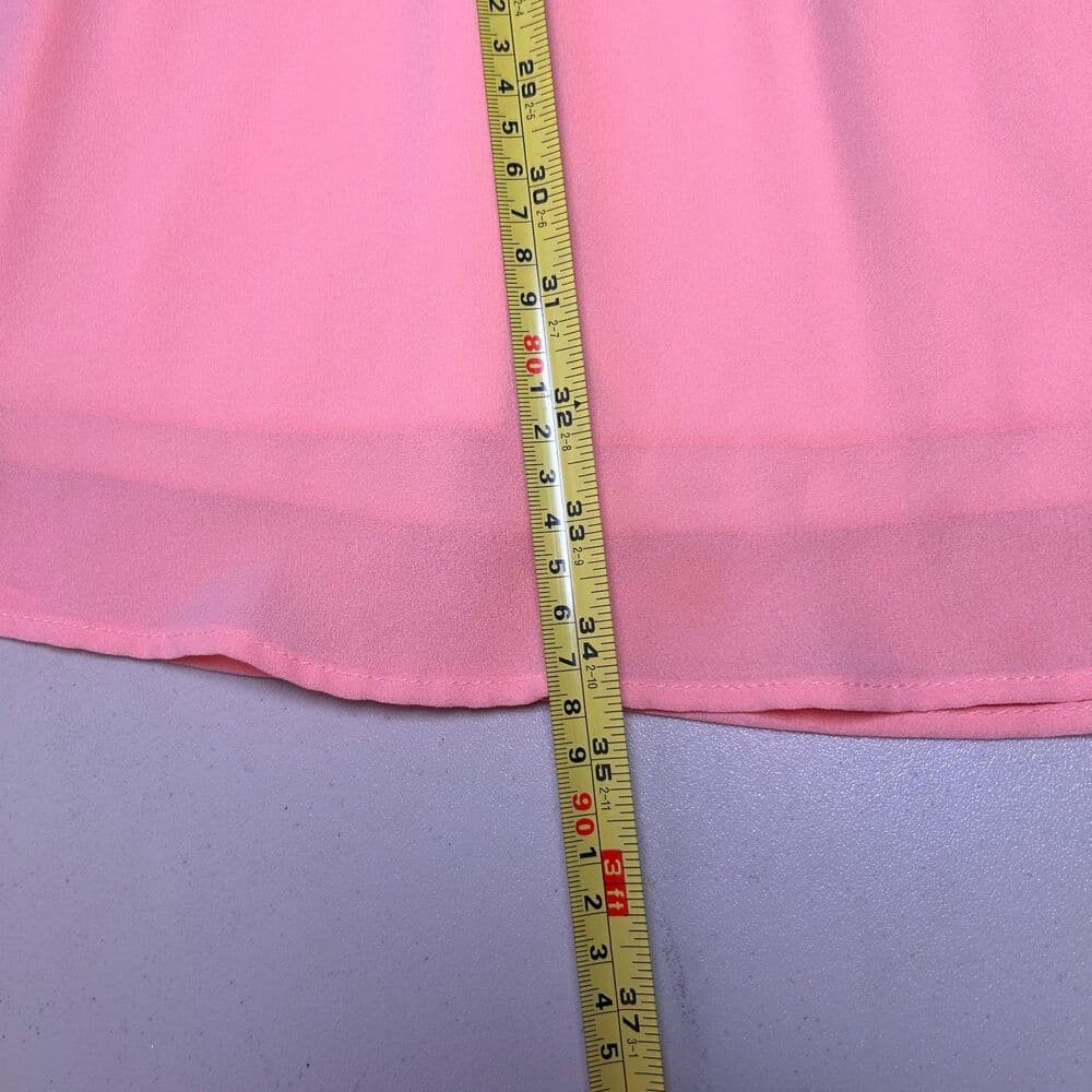 Everly peach elastic waist short-sleeved dress size M feminine - Thumbnail 6