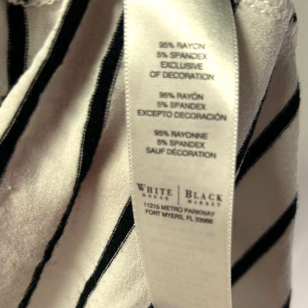 White House Black Market striped mid-sleeve boatneck t-shirt Large - Thumbnail 3