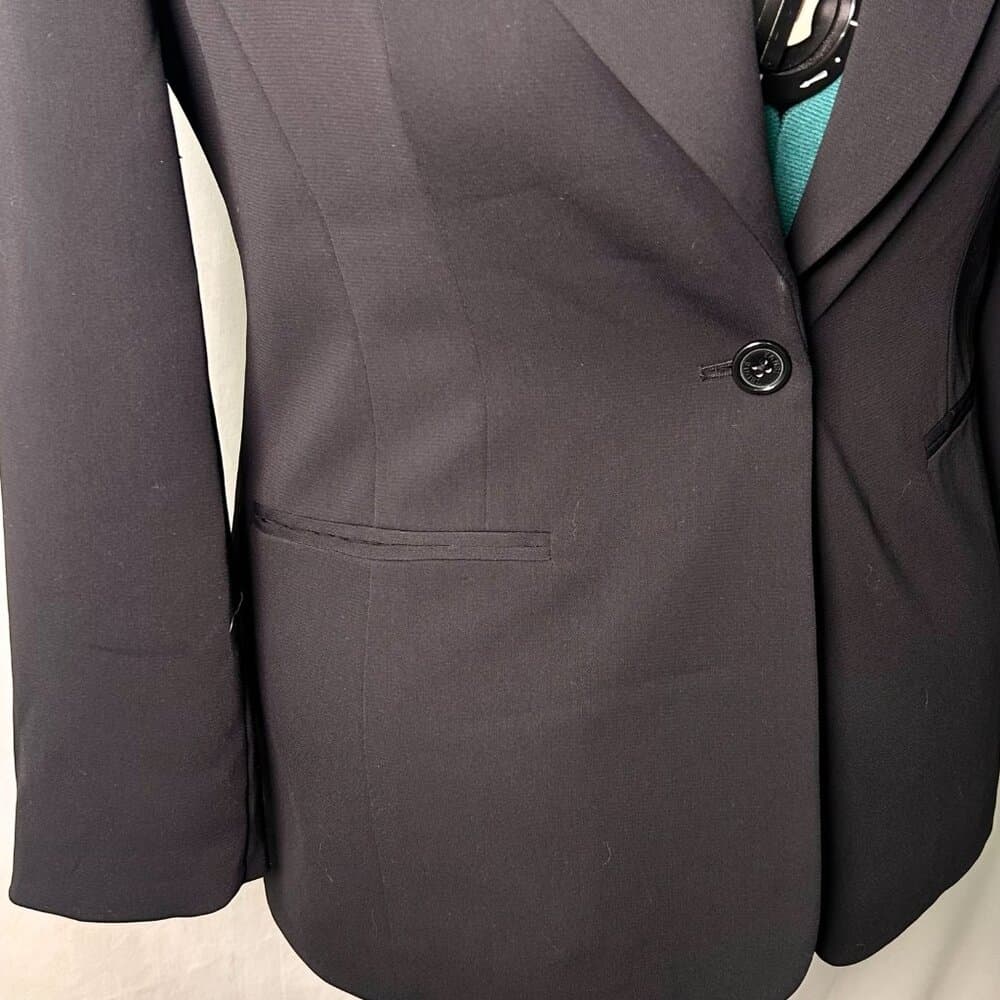 Yansi Fugel Black Polyester Pant Suit Size 8 Jacket Size 6 Pant - Thumbnail 9