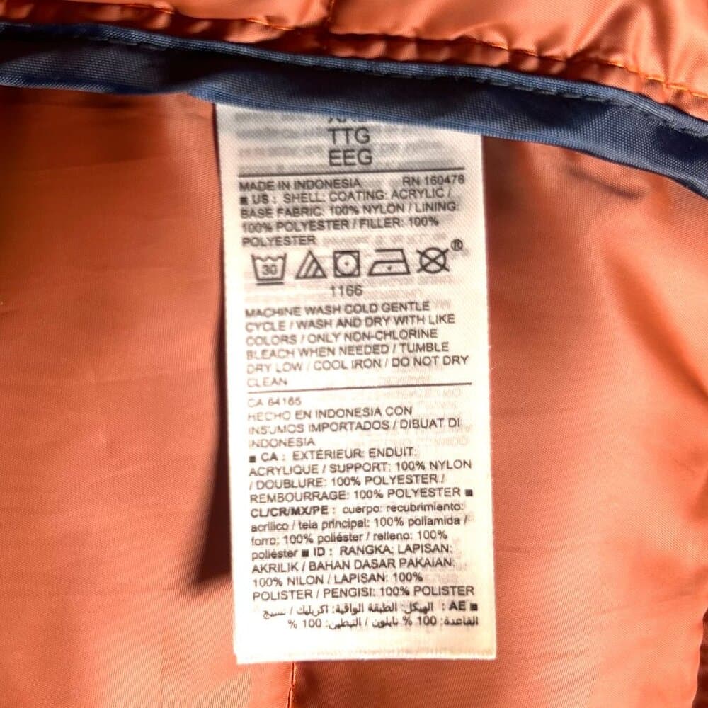 Old Navy Men's Orange Puffer Vest Size XXL - Thumbnail 4
