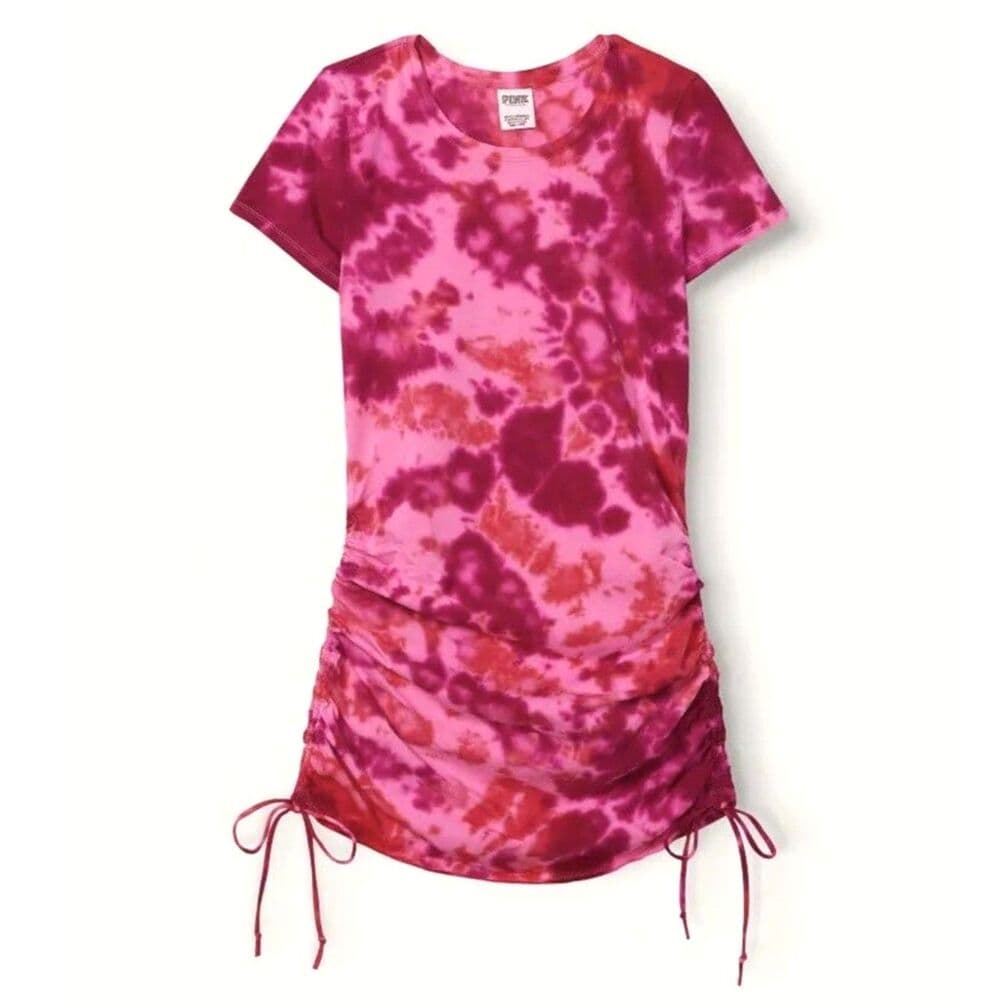 Victoria's Secret PINK tie-dye ruched side mini dress Medium - Thumbnail 9