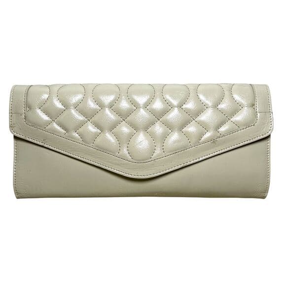 Hobo International Meryl Wallet Wristlet Clutch taupe quilted patent leather - Thumbnail 10
