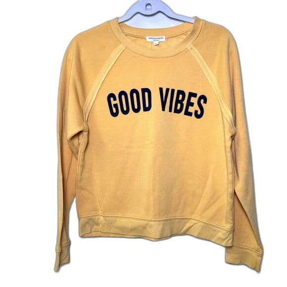 Grayson/Threads Good Vibes Large Yellow Sweatshirt - Thumbnail 9