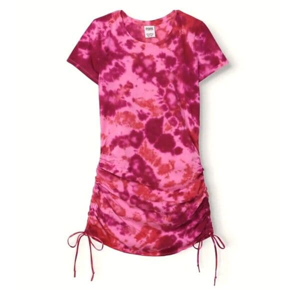 Victoria's Secret PINK tie-dye ruched side mini dress Medium - Thumbnail 10