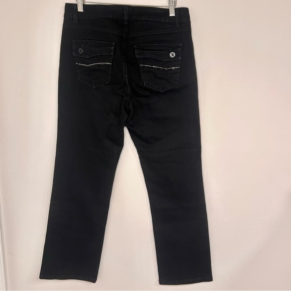 Style & Co Black Denim Straight Leg Jeans Size 8P - Thumbnail 3