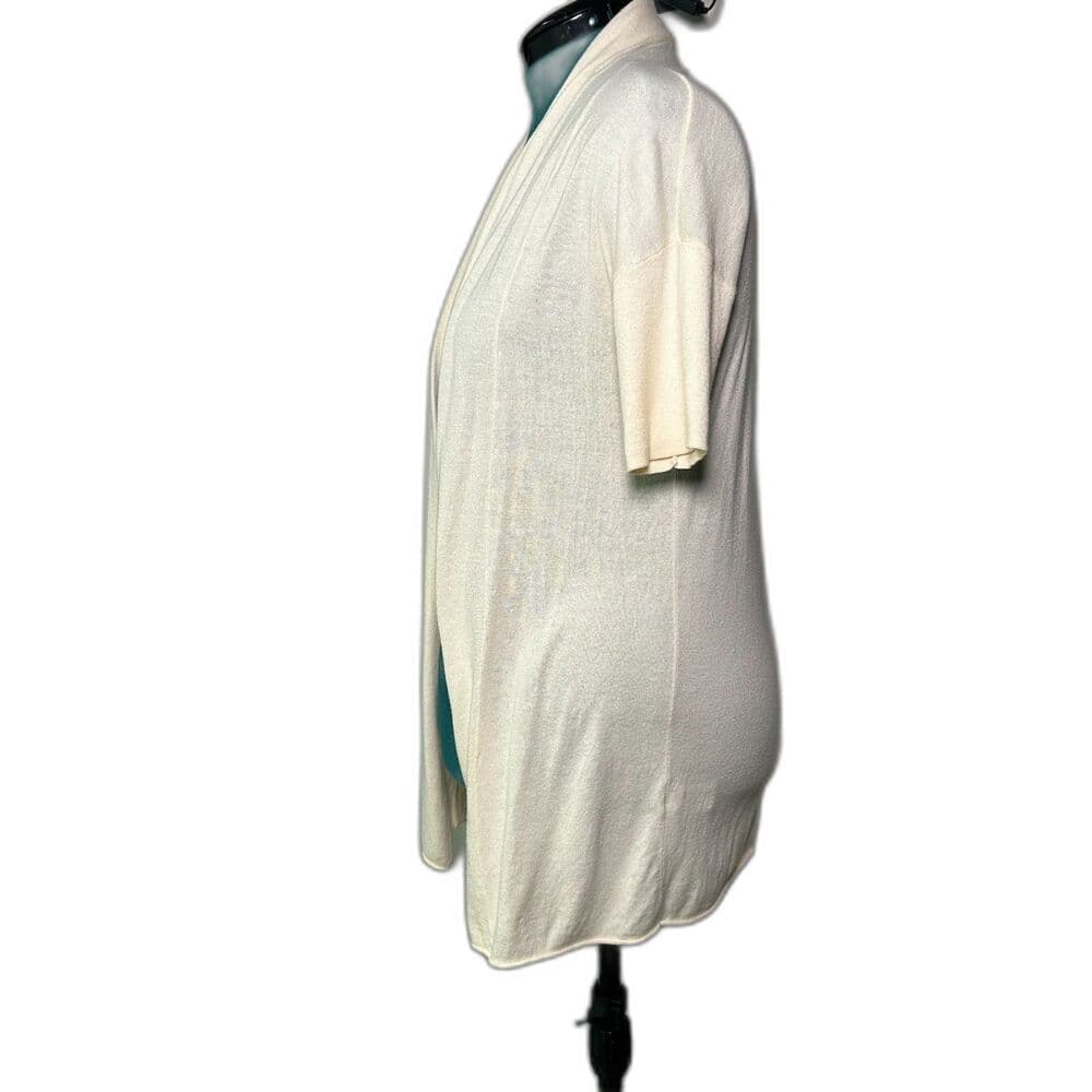 Old Navy cream open-front short sleeved cardigan Medium - Thumbnail 6