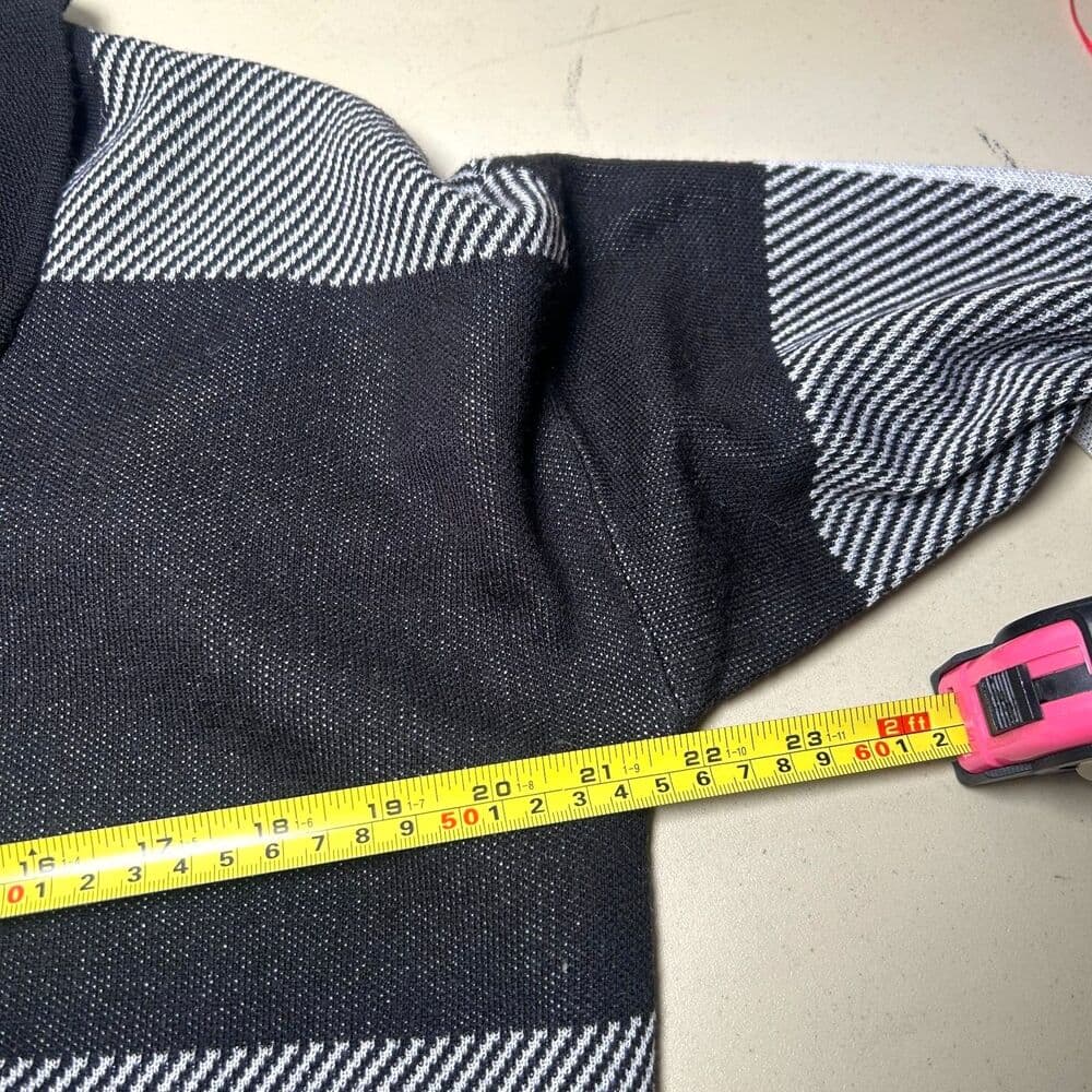 Calvin Klein black, white, and gray cowl neck pullover sweater Medium - Thumbnail 5