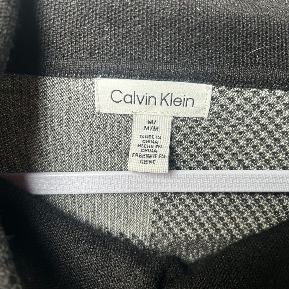 Calvin Klein black, white, and gray cowl neck pullover sweater Medium - Thumbnail 2