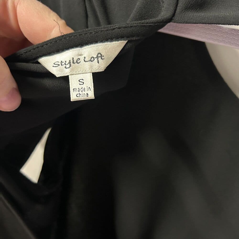 Style Loft black boatneck romper Small - Thumbnail 3