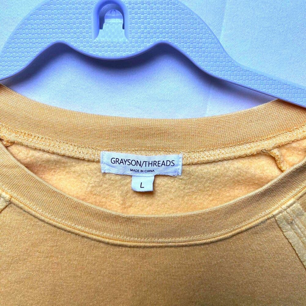 Grayson/Threads Good Vibes Large Yellow Sweatshirt - Thumbnail 2