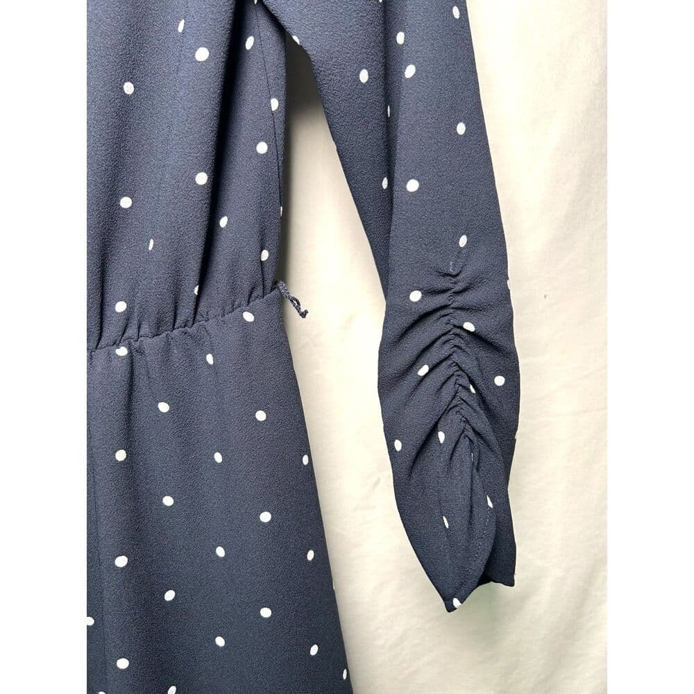 1. State navy polka dot tiered faux wrap dress XS - Thumbnail 3