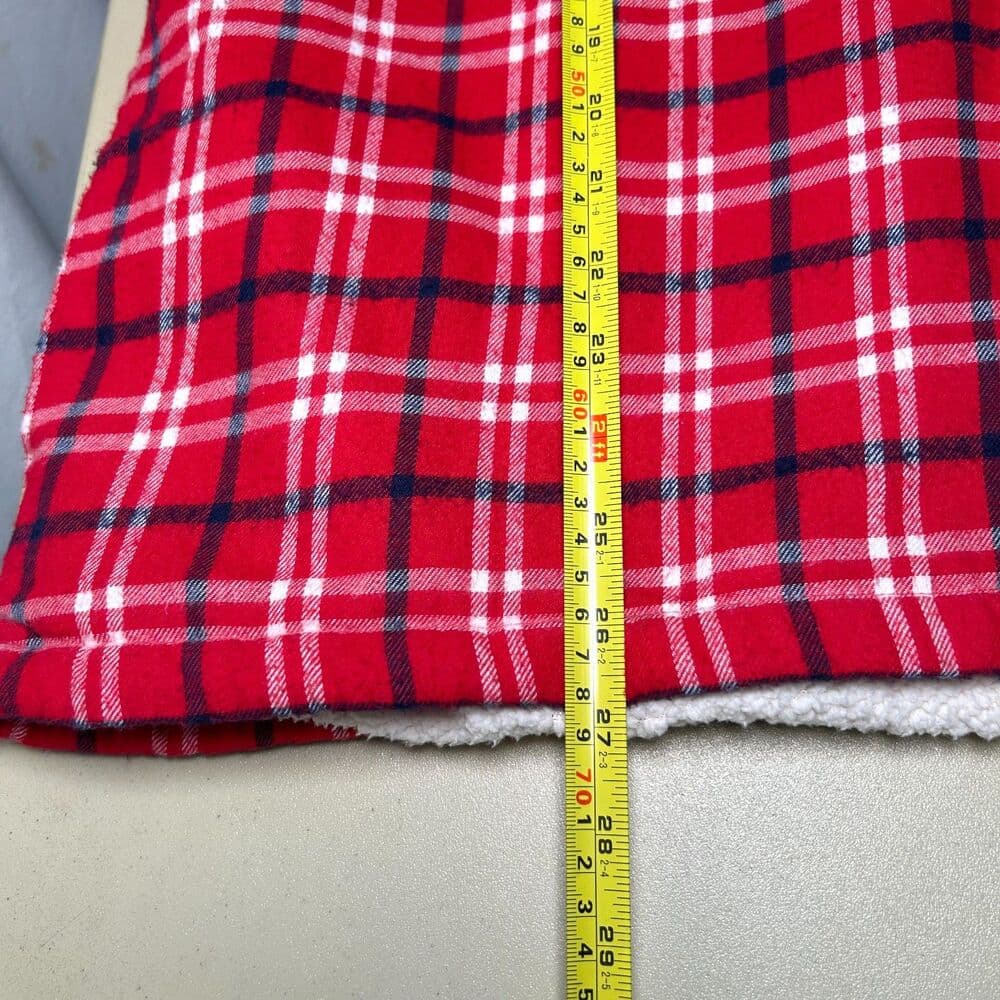 Lands' End Sherpa-Lined Hooded Flannel Shirt Jacket Large - Thumbnail 6