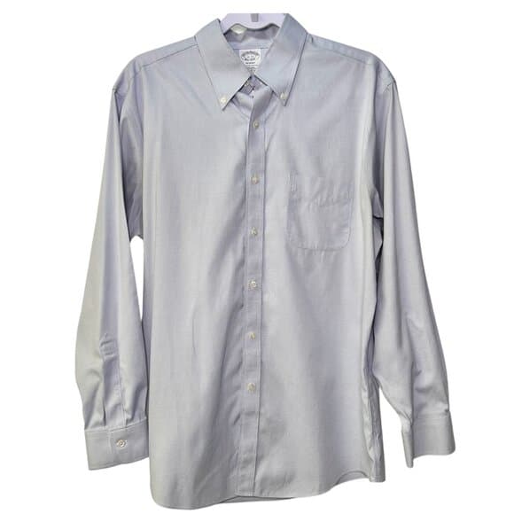 Brooks Brothers Regent Light Blue Button-Up Long Sleeve Shirt size 16-33 - Thumbnail 9