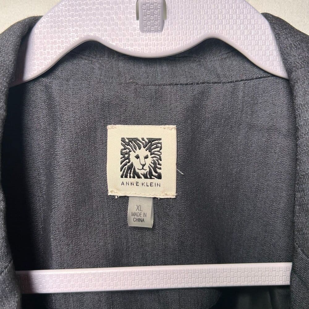 Anne Klein navy chambray one-button blazer XL - Thumbnail 2