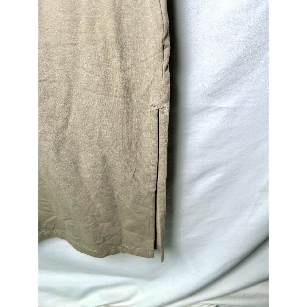Adidas 3 Stripe Olive Green cotton blend Small Midi Dress Sporty Spice - Thumbnail 6