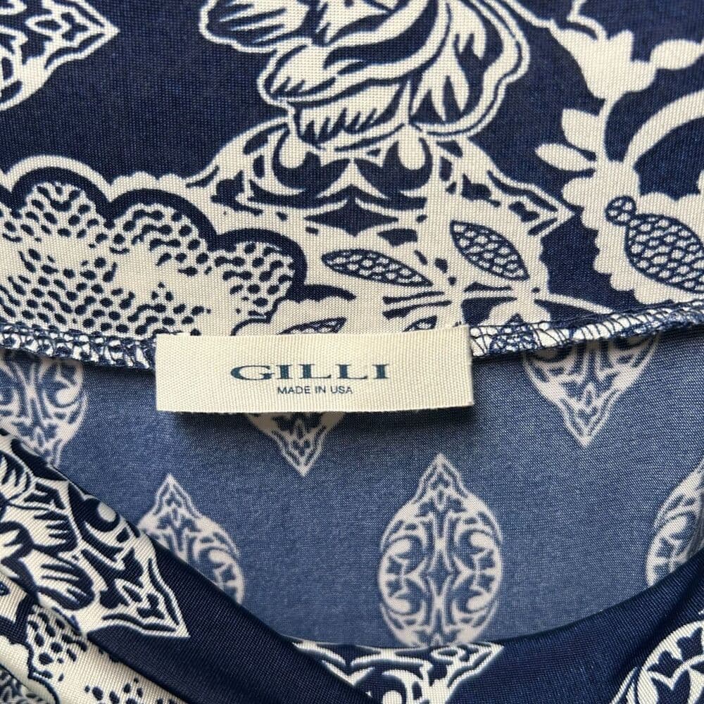 Gilli 2x Maxi Skirt Navy White Boho Print Coastal - Thumbnail 2