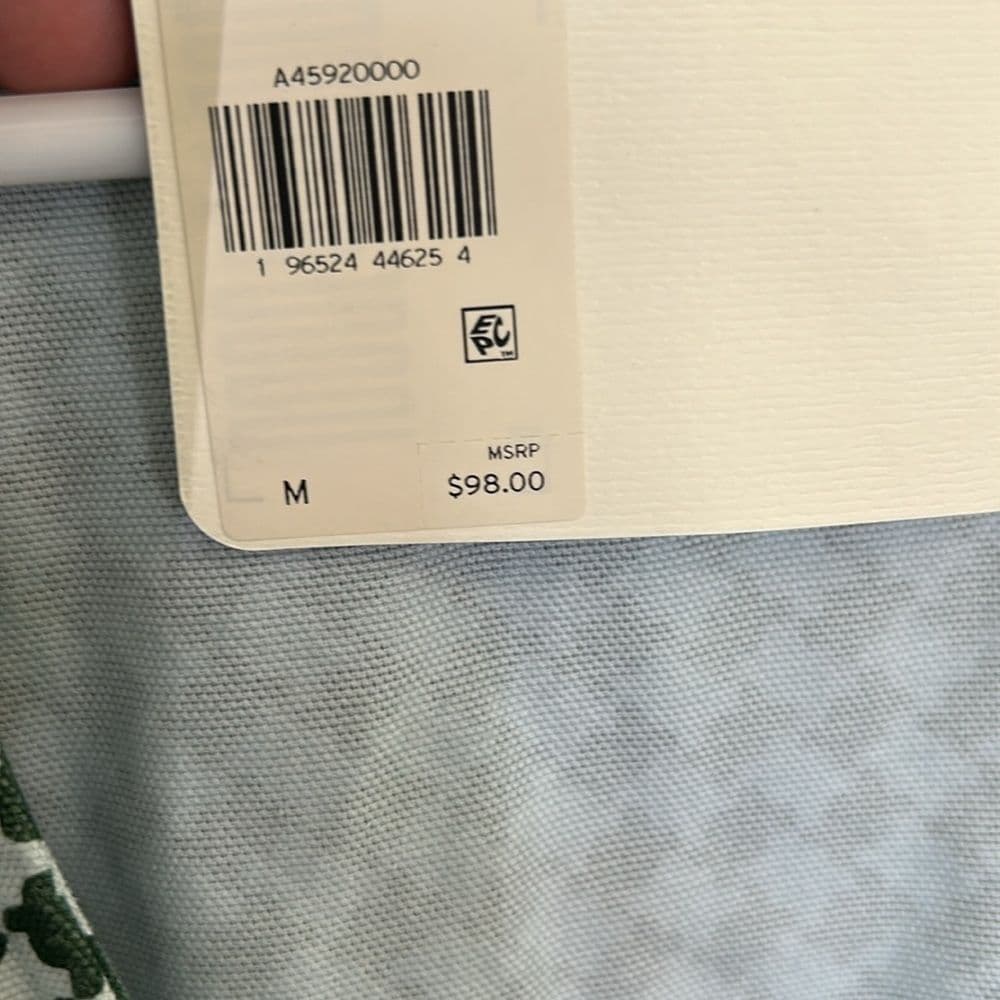 NWT Levi’s Green and White Cotton Button Down Mini Dress Size M - Thumbnail 8