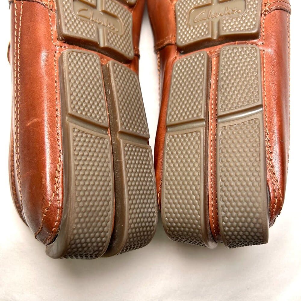 Clarks Markman Plain driving style loafer in tan leather Size 12 - Thumbnail 8