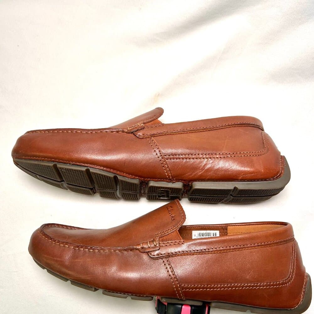 Clarks Markman Plain driving style loafer in tan leather Size 12 - Thumbnail 5