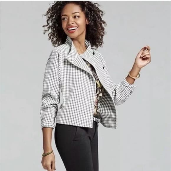 CAbi Women's Black and White Checkered Jacket Size M - Thumbnail 9