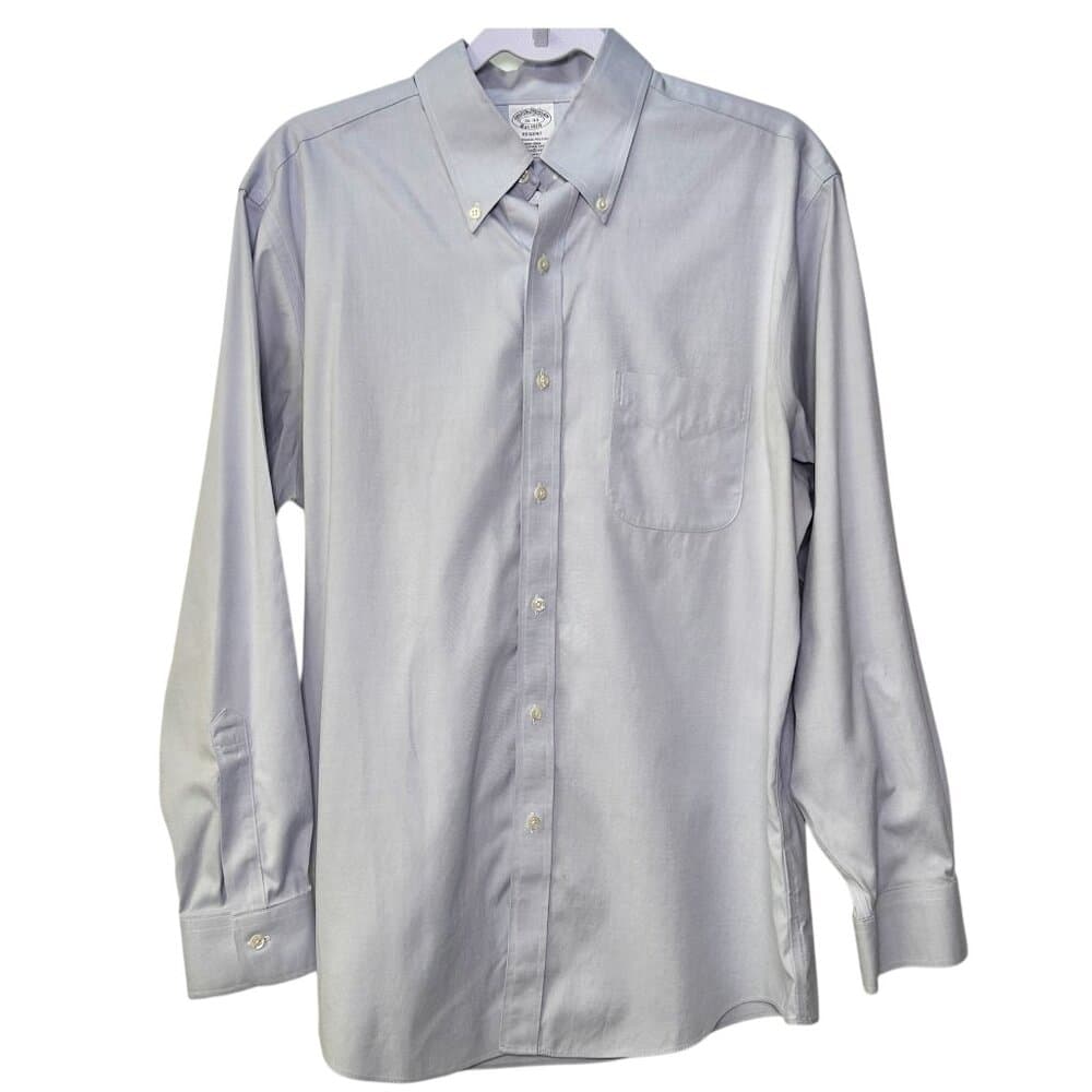 Brooks Brothers Regent Light Blue Button-Up Long Sleeve Shirt size 16-33 - Thumbnail 8