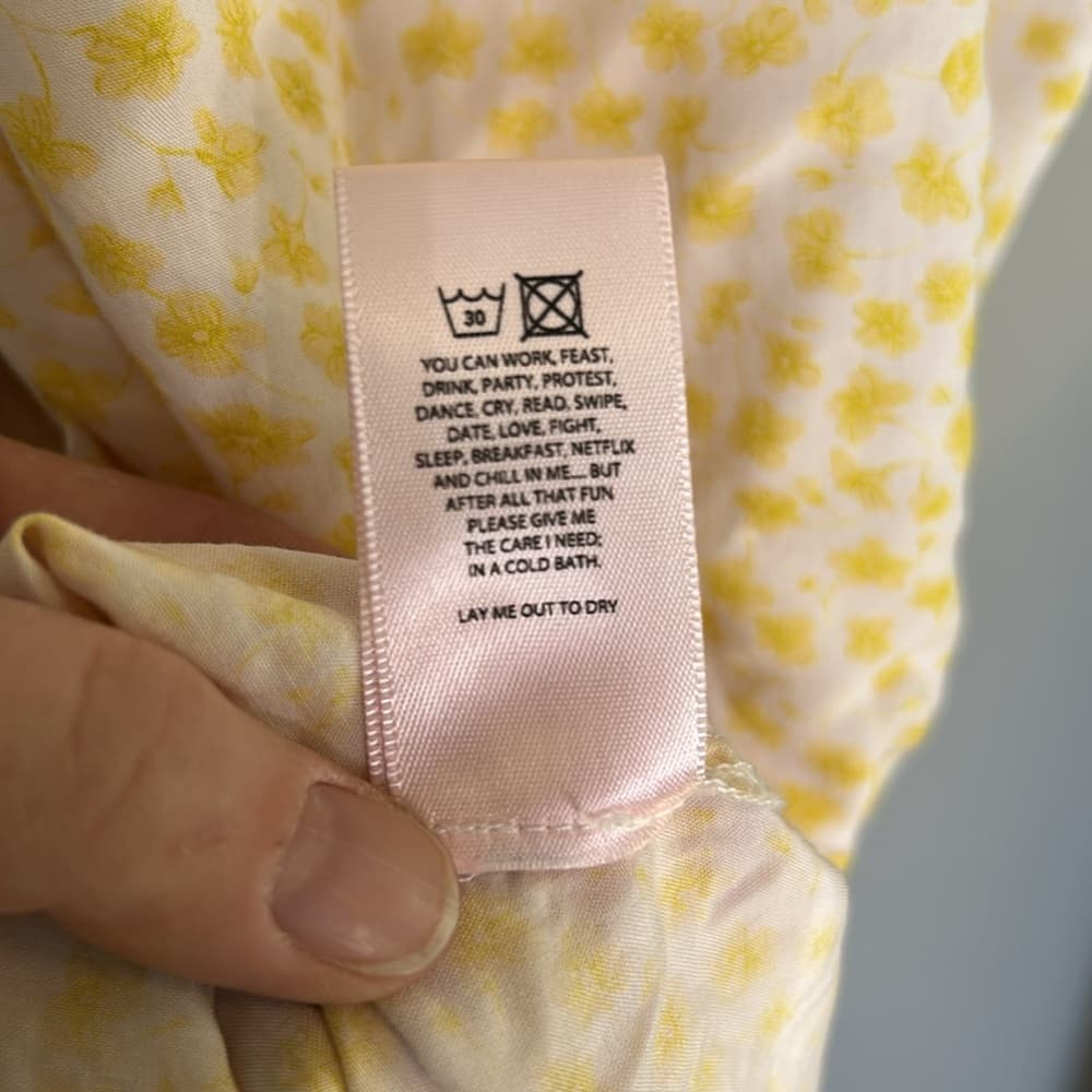 Selkie Yellow Puff Sleeve Dress in Buttercup Size XS - Thumbnail 6