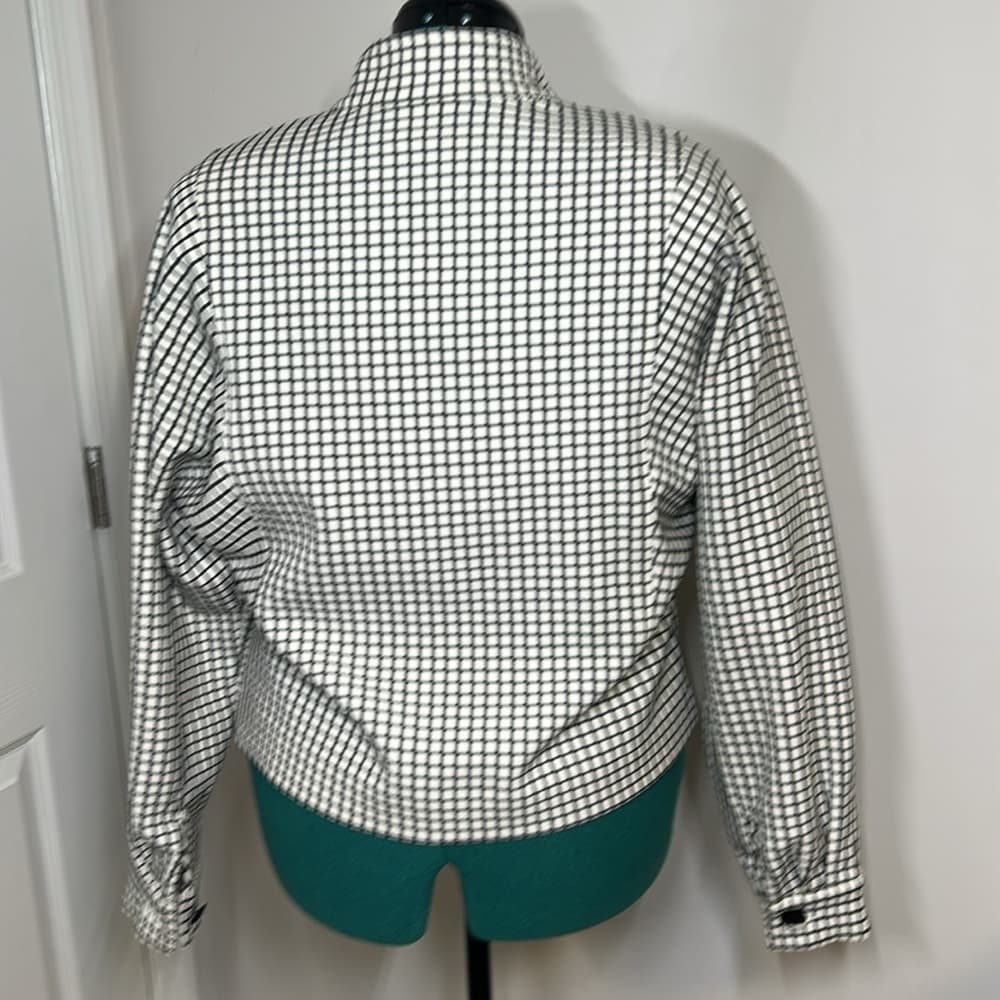 CAbi Women's Black and White Checkered Jacket Size M - Thumbnail 4