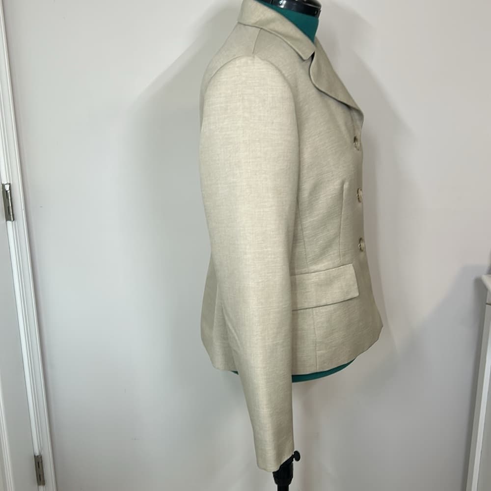 Jones Studio Elegant Cream Women's Blazer Size 12 - Thumbnail 4