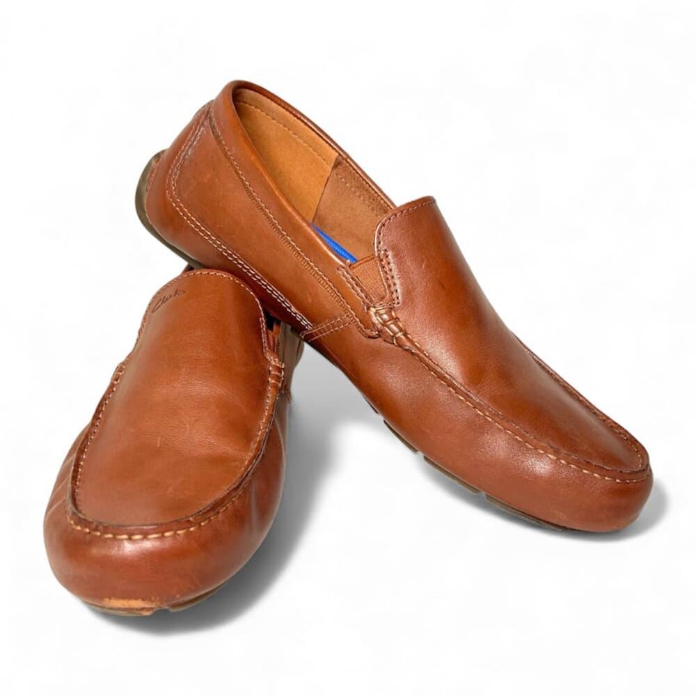 Clarks Markman Plain driving style loafer in tan leather Size 12 - Thumbnail 11