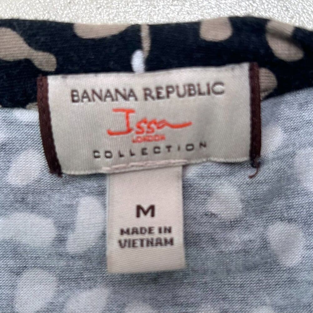 Banana Republic Issa Collection Animal Print Wrap Top Medium - Thumbnail 7